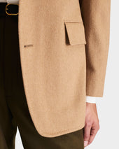 Veste Droite En Poil De Chameau Extra Fin
