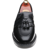 Wildsmith Model Tassel mens rubber-soled tasselled loafers in black polished