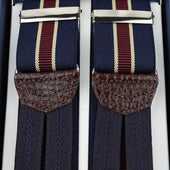 Elastic Barathea Braces Navy Cream