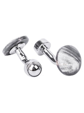 And Grey Buffalo Horn Cufflink And Stud Set
