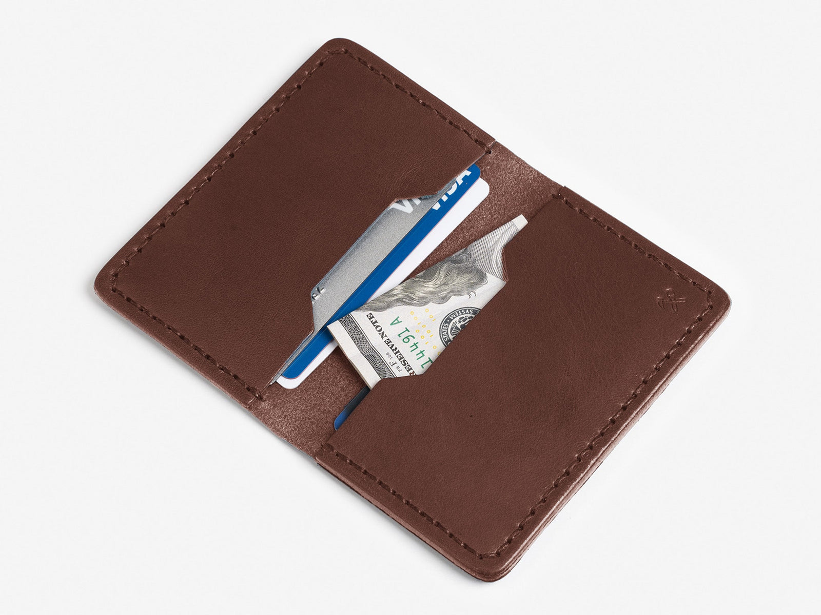 No. 427 Bi-Fold Card Case, Hickory