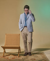 Unstructured Ivy Jacket Seersucker Stripe