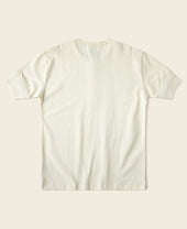 Vintage Short Sleeve Henley T-Shirt - Cream