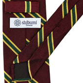 Repp Stripe Silk Tie Hand Rolled