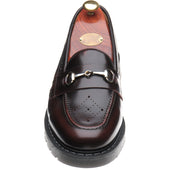 Wildsmith Model Penny mens rubber-soled loafers in burgundy rub off