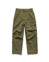 CURVE KNEE BELTED PANTS / OLIVE