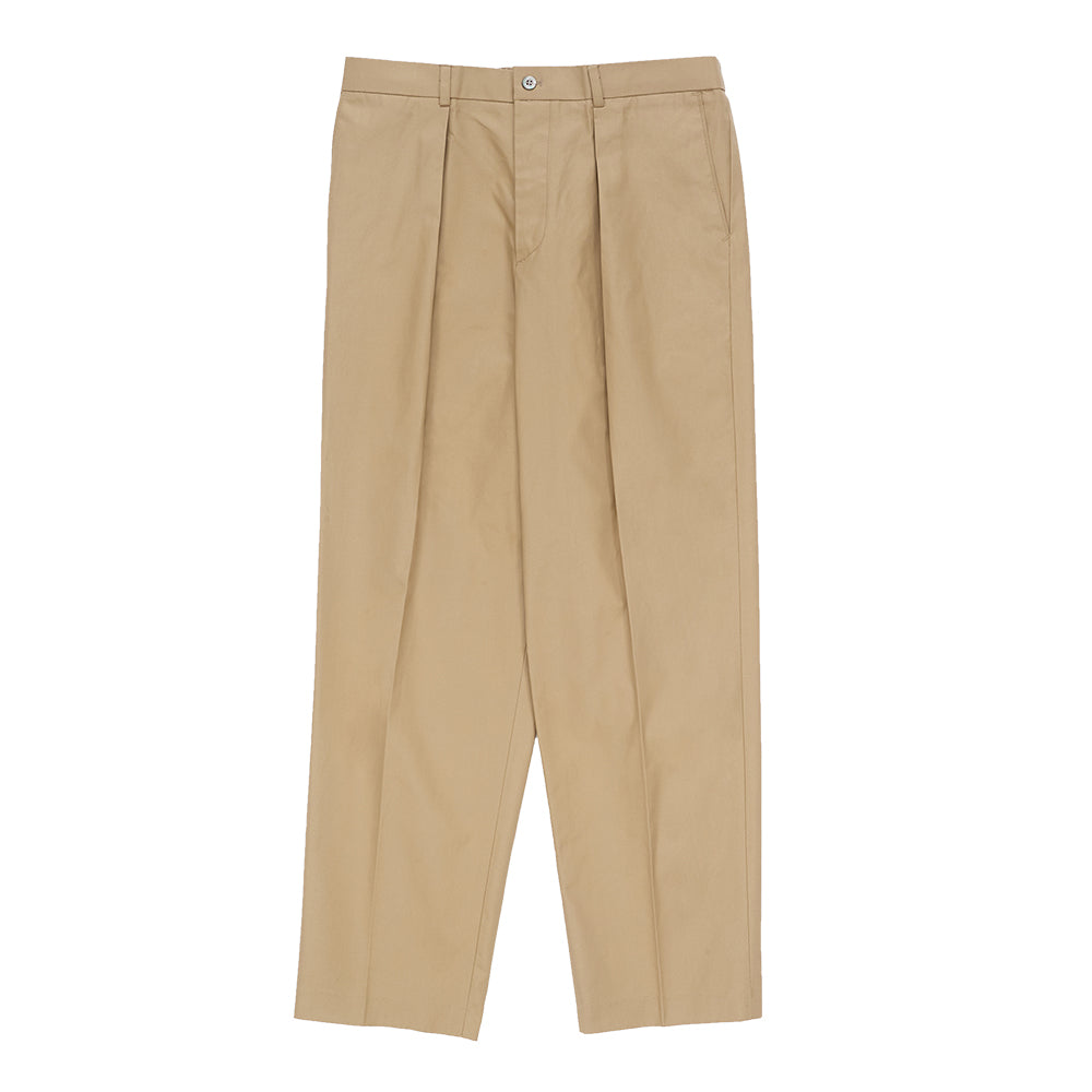 Gabardine Cotton Single Pleat Banding Chino