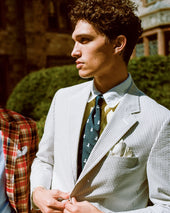 Made In Canada Grey Stripe Seersucker Sport Coat