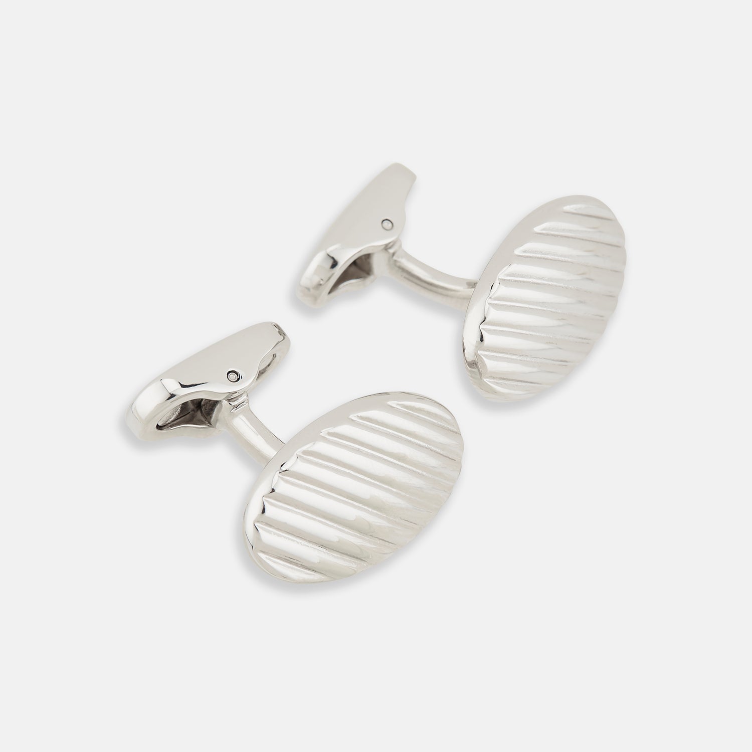 Striped Oval Cufflinks
