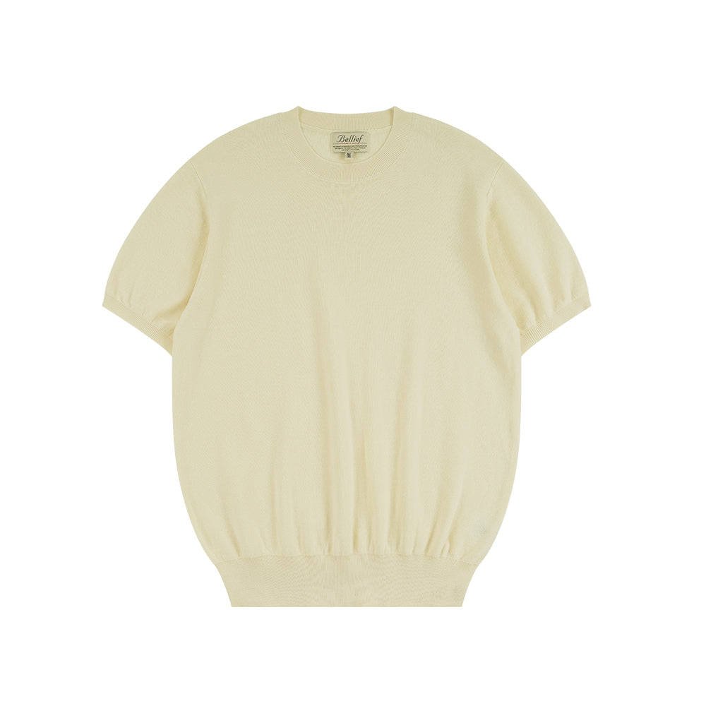 Essential Comfort Short Sleeve Round Knit