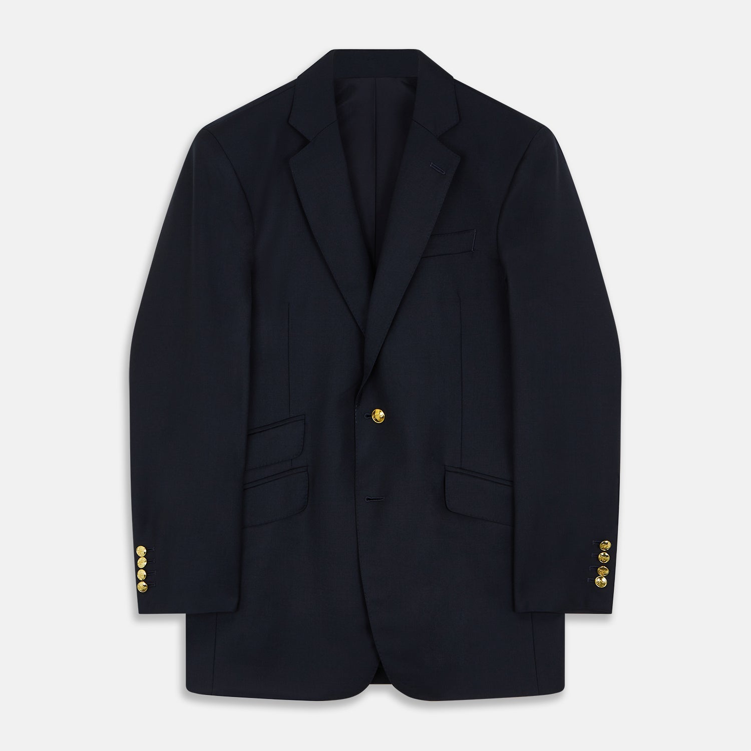 Plain Wool Single Breasted Blazer