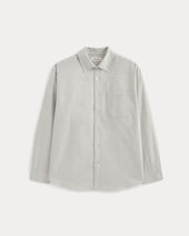 Oversized Oxford Shirt | Grey