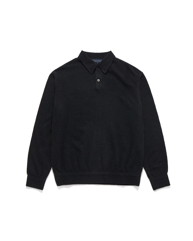 COLLAR LONG SLEEVES KNIT / BLACK