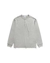 HENLEY NECK L.S T-SHIRTS / MELANGE GREY