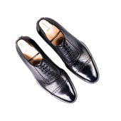 Oxford With Straight Toe Box In Scotch Grain Leather