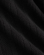 Textured Knit Resort Shirt | Black