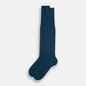 Petrol Micro Knit Long Socks