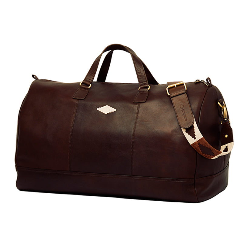 Traje Holdall Leather With Cream Stitching