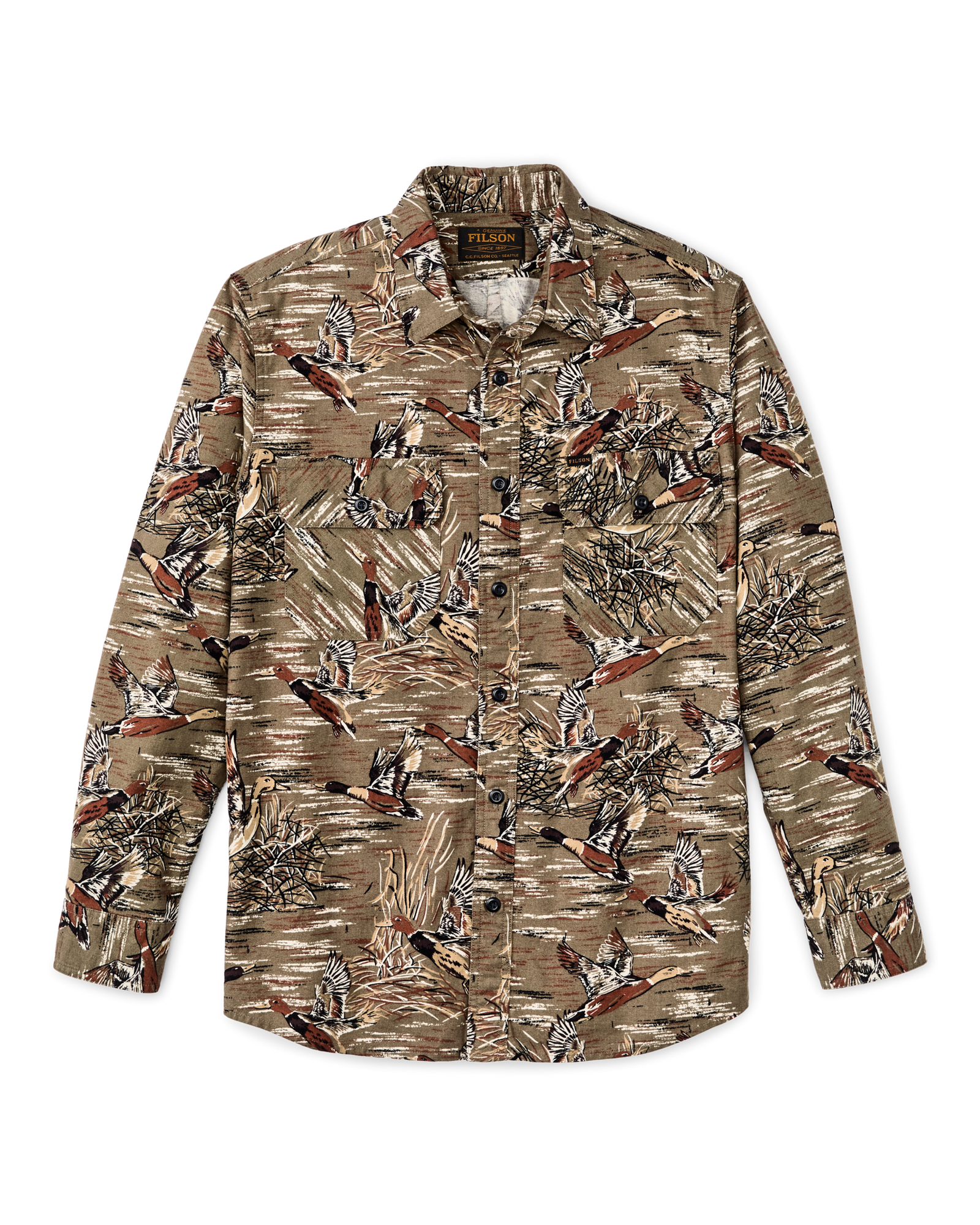 Field Flannel Shirt - Brown / Marsh Mallards