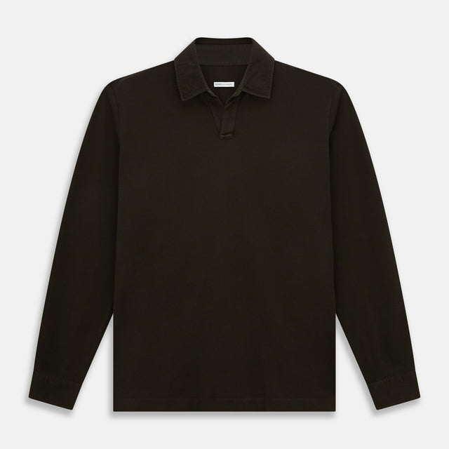 Brown Rugby Polo Shirt