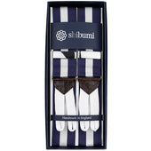 Barathea Braces - Navy / White I