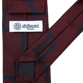 Artillery Repp Stripe Silk Tie Handrolled