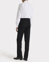Chemise De Smoking Col Large En Pinpoint De Coton Blanche