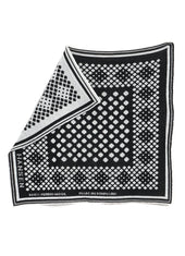 BANDANA ONE 30-01-1 | Knitted Wool Bandana | Off-white / Black