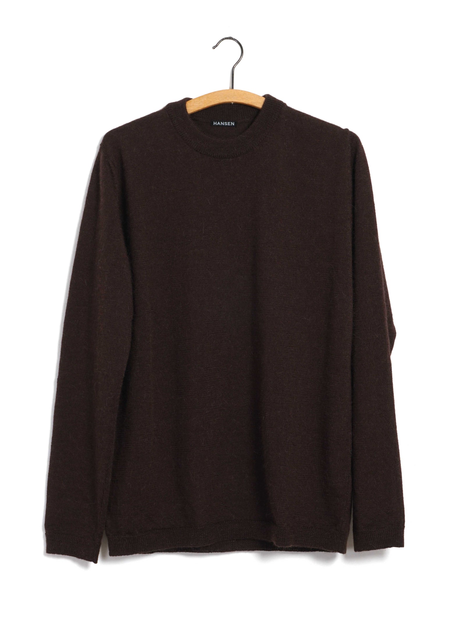 ESKE 30-04-7 | Knitted Crew Neck Sweater | Chocolate