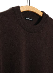 ESKE 30-04-7 | Knitted Crew Neck Sweater | Chocolate