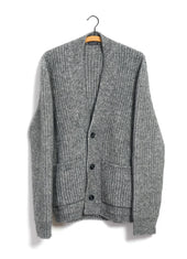 LINUS 30-07-5 | Heavy Rib Cardigan | Silver