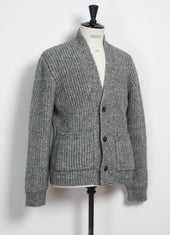 LINUS 30-07-5 | Heavy Rib Cardigan | Silver
