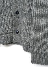 LINUS 30-07-5 | Heavy Rib Cardigan | Silver