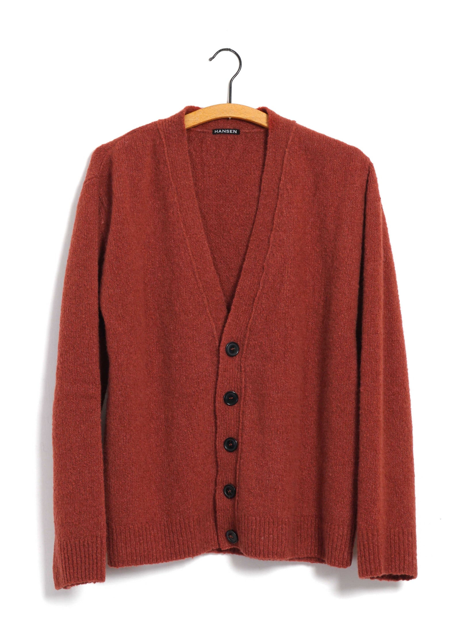 LEANDER 30-08-8 | Classic Cardigan | Rust