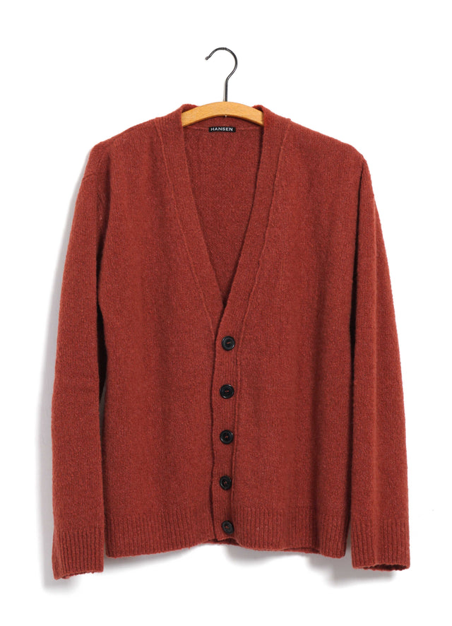 LEANDER 30-08-8 | Classic Cardigan | Rust