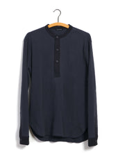 HERMANN 30-114-3 | Long Sleeve Henley | Blue Grey