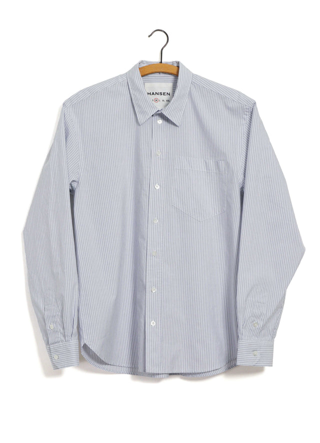 RAYMOND 30-18-5 | Loose Cut Shirt | Grey Stripes