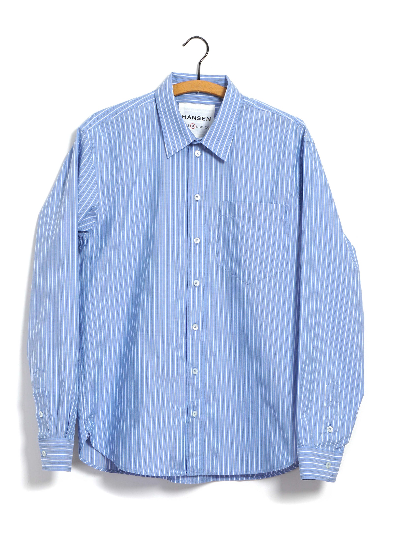 RAYMOND 30-19-3 | Loose Cut Shirt | Blue Stripes