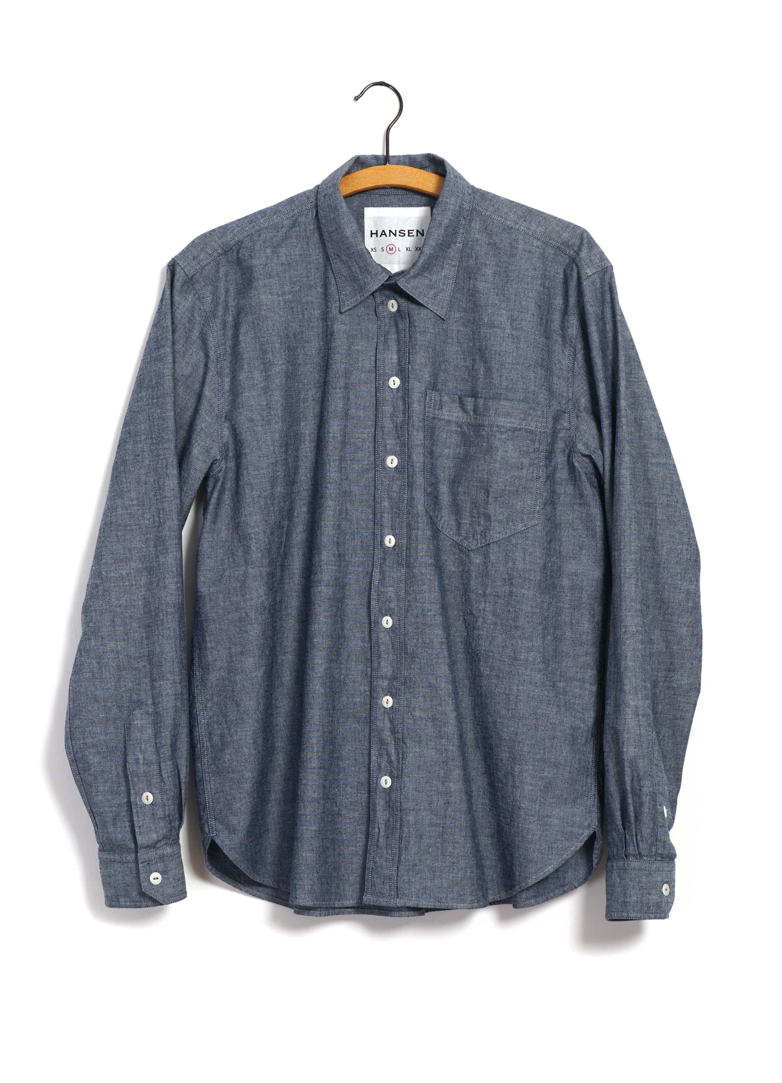 RAYMOND 30-21-4 | Loose Cut Shirt | Indigo Chambray
