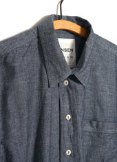 RAYMOND 30-21-4 | Loose Cut Shirt | Indigo Chambray