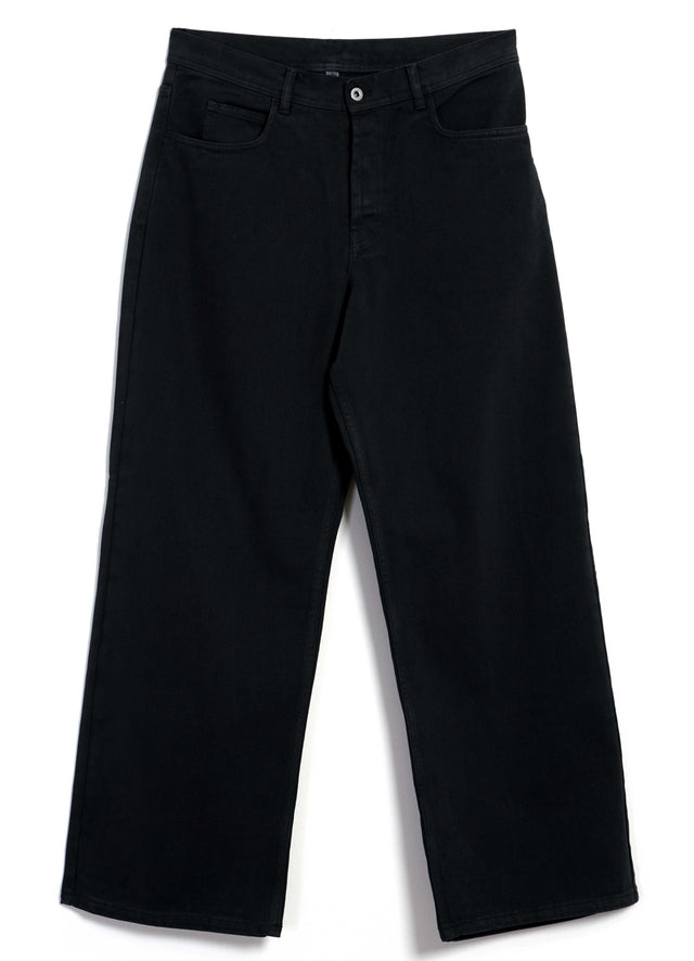 MILAN 30-26-2 | Straight Wide Workwear Trousers | Washed Black
