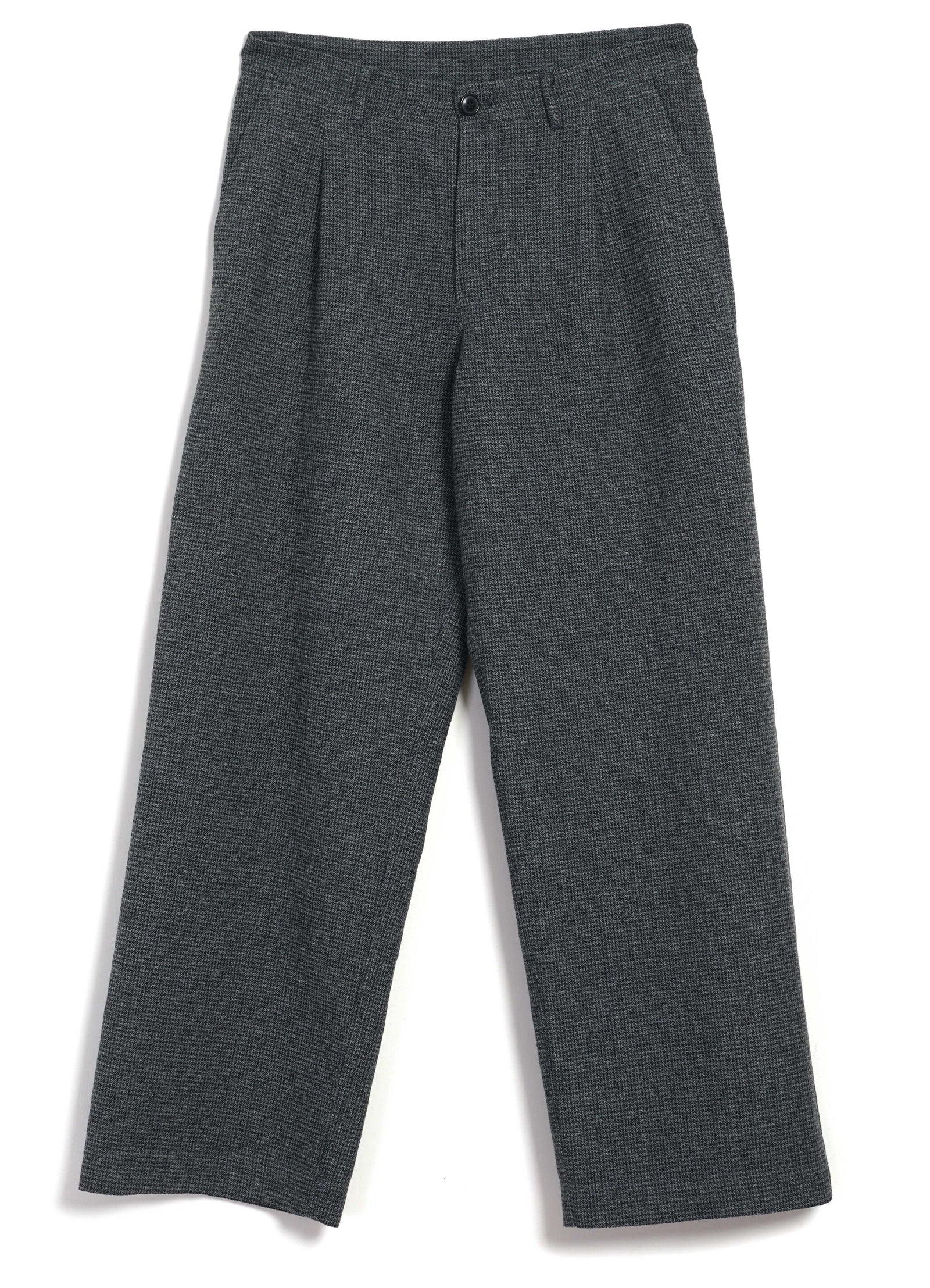 MIKA 30-29-5 | Wide Straight Pleated Trousers | Broken Grey