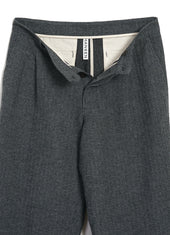 MIKA 30-29-5 | Wide Straight Pleated Trousers | Broken Grey
