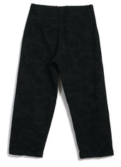 BOBBY 30-30-2 | Wide Pleated Trousers | Black Flowers