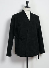 ROMAN 30-30-2 | Loose Cut Eastern Jacket | Black Flowers