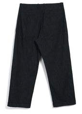 BOBBY 30-31-2 | Wide Pleated Trousers | Black Slubdenim