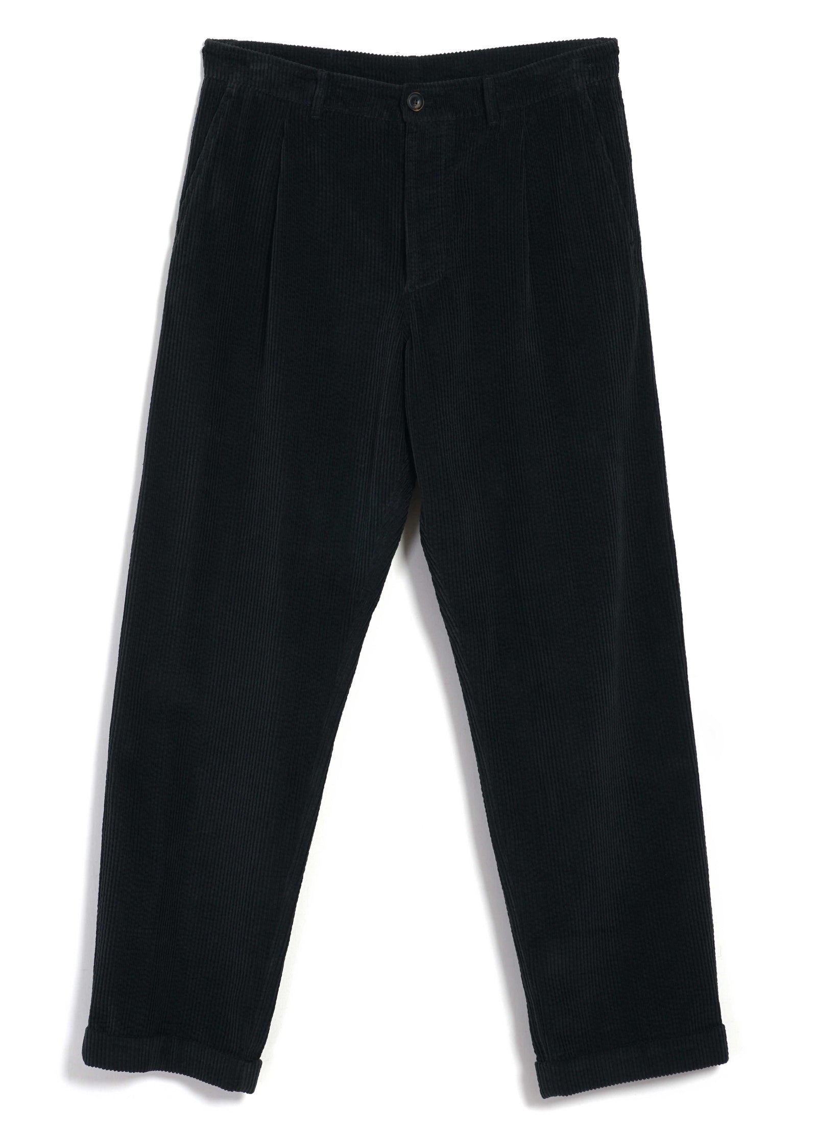 SUNE 30-35-2 | Classic Pleated Trousers | Dusty Black