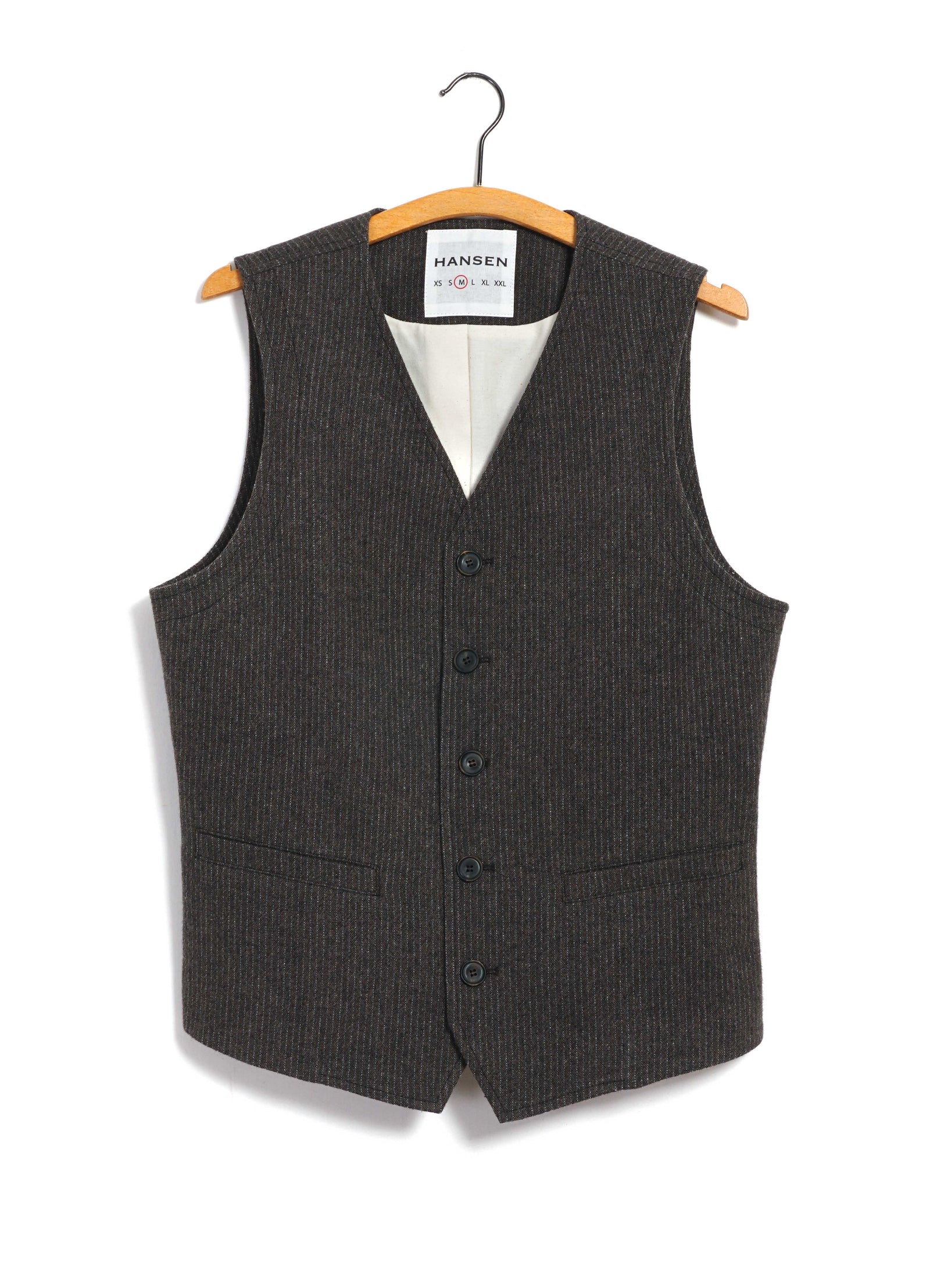 KNUD 30-44-9 | Casual Waistcoat | Brown Wool Pin