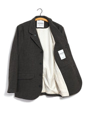 VINCENT 30-44-9 | Classic Four Button Blazer | Brown Wool Pin