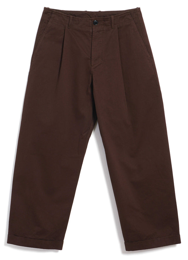 BOBBY 30-56-8 | Wide Pleated Everyday Trousers | Chestnut